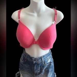 Victoria Secret Cherry Pink‎ Lined Perfect Coverage Bra 36DD